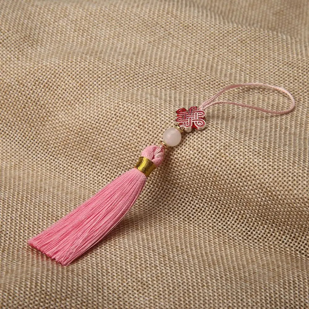 DIY Colorful Chinese Knot Tassel Pendant Chinese style Craft Bookmark Hanger Hanging Decoration Clothing Pendant Bag Accessories