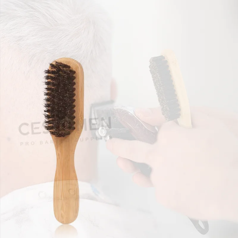 

Barbershop Men Beard Brush Professional Wooden Broken Hair Remove Comb Hairdressing Neck Duster Styling Comb Hair Cleaning Brush