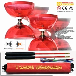 Tree Leaf Diabolo For Kids S# And L# 3 Or 5 Bearings For Select With Free Sticks, Strings, Bag New Kongzhu
