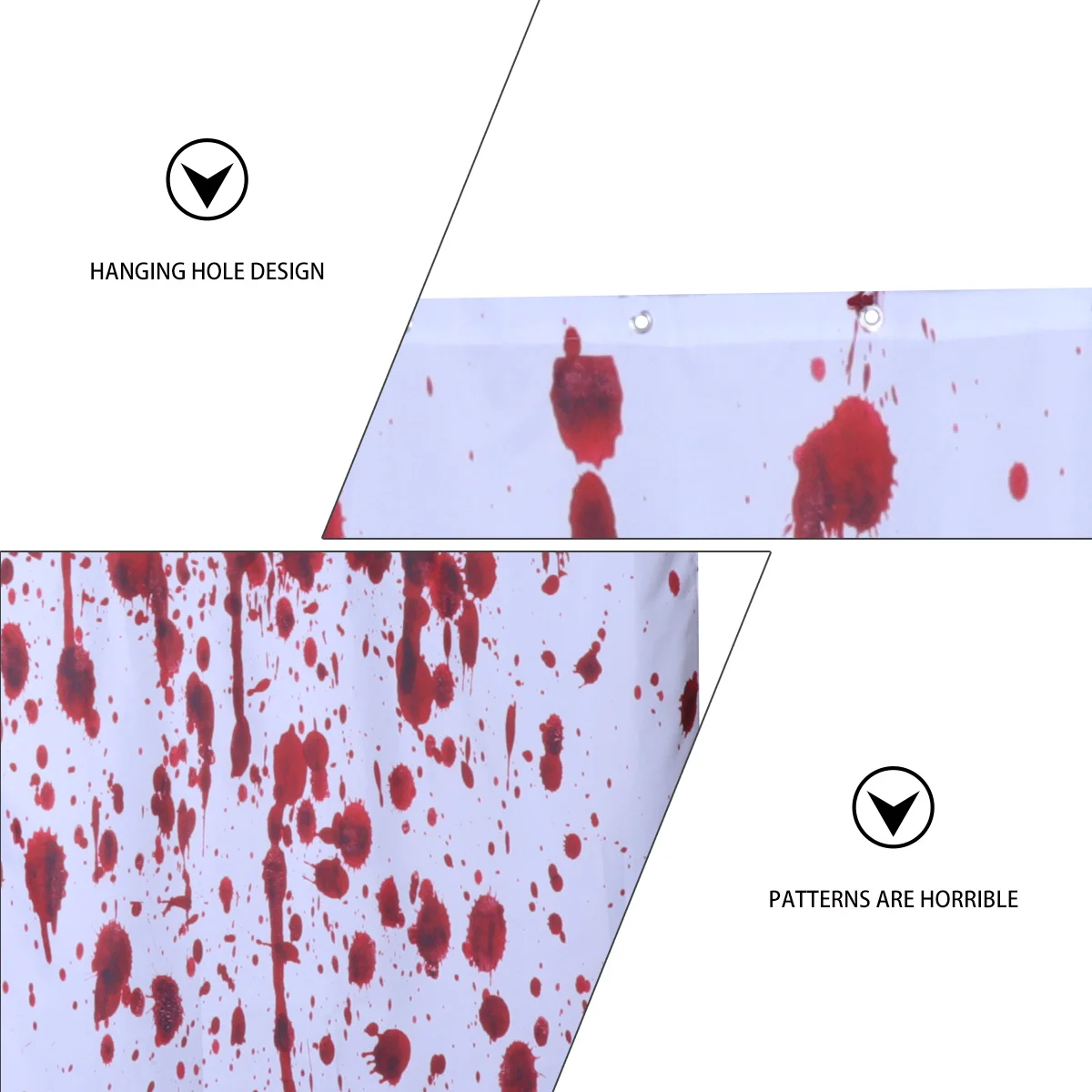 

Halloween Waterproof Bath Curtain No Fading Simple Design Adds Depth Bathroom Decor Unique Sturdy Tool