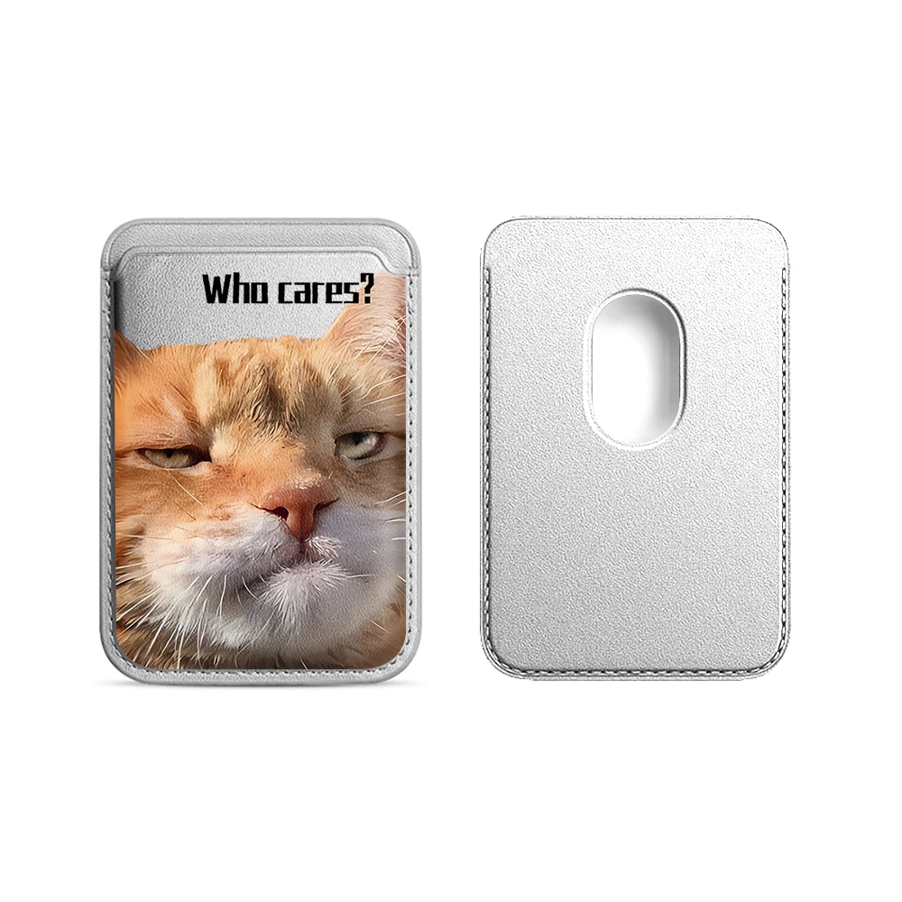 Kreatives Straßenkatzen-Leder-Kartenetui Handy-Kartenhalter für Magnetische Hülle Geeignet für alle iPhone Magsafe Karten-Handy-Rückentaschen – Detail 18