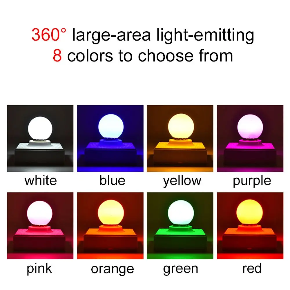 3W Flashlight Lamparas G45 Lamp E27 B22 Colorful Light LED Bulb