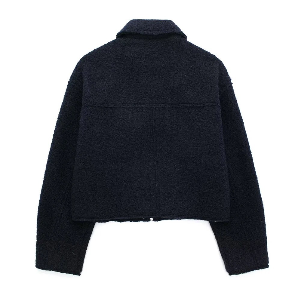 

Casual Outfits Holiday Events Casual Women's Jacket Front Pocket Jacket Casual Cropped Zipper Jacket Multiple Color Options