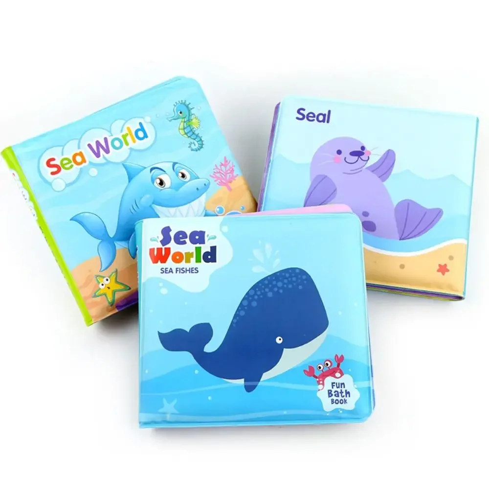 Waterproof EVA Bath Book Visual Auditory Training 3D Cloth Book Early Educational Toys 4-6 Years Old Sound Bath Books Toddlers