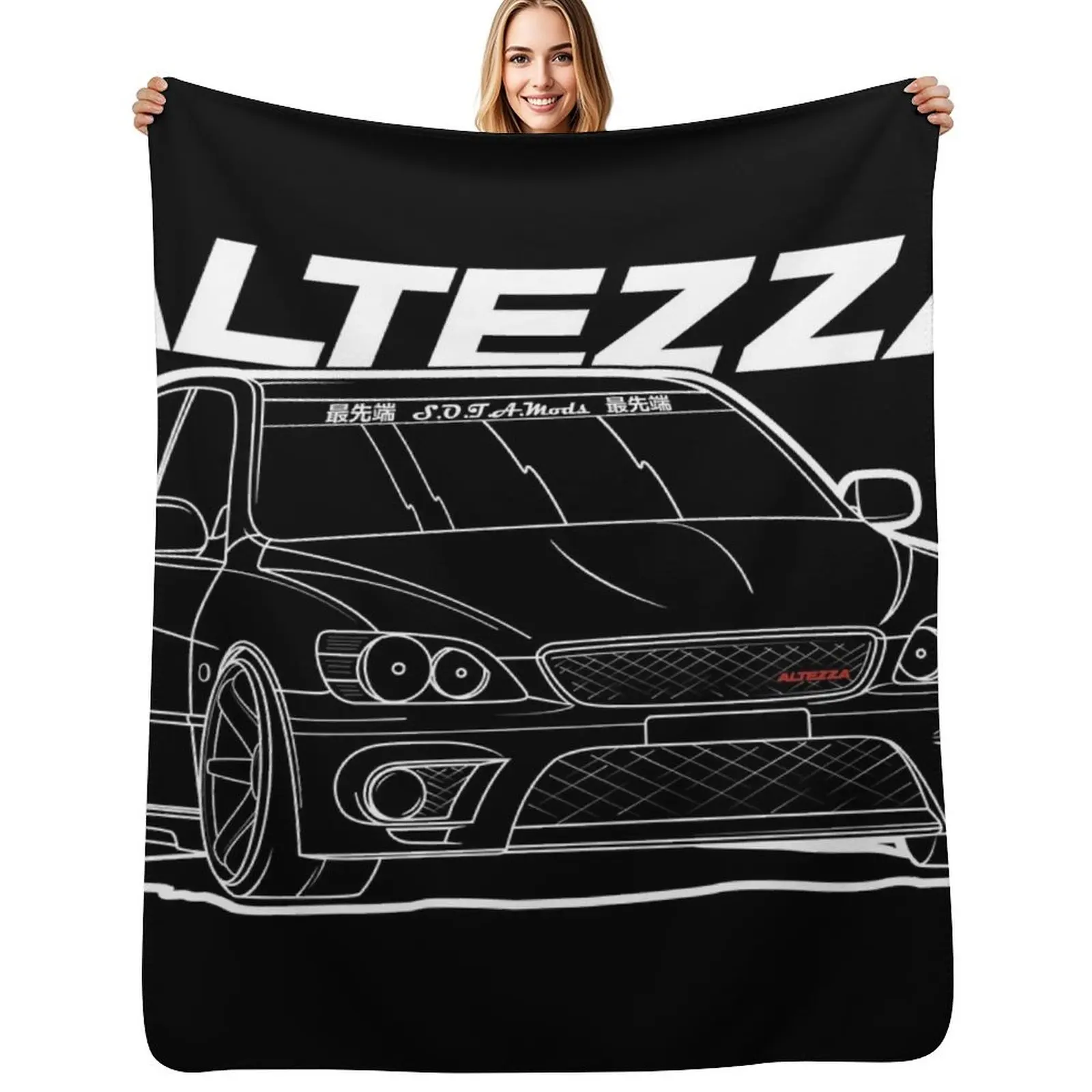 Altezza RS200 Z-Edition Silhouette - Light Logo Throw Blanket Winter beds Hair Sofa bed plaid Blankets