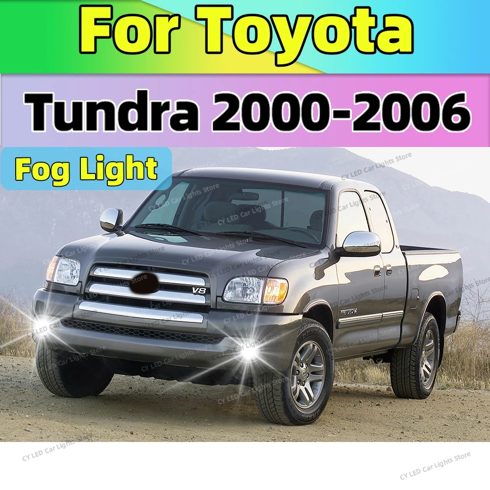 LED Fog Lamp Car Fog Light Front Bulb 20000LM Ultra Bright Plug and Play For Toyota Tundra 2000  2001 2002 2003 2004 2005 2006