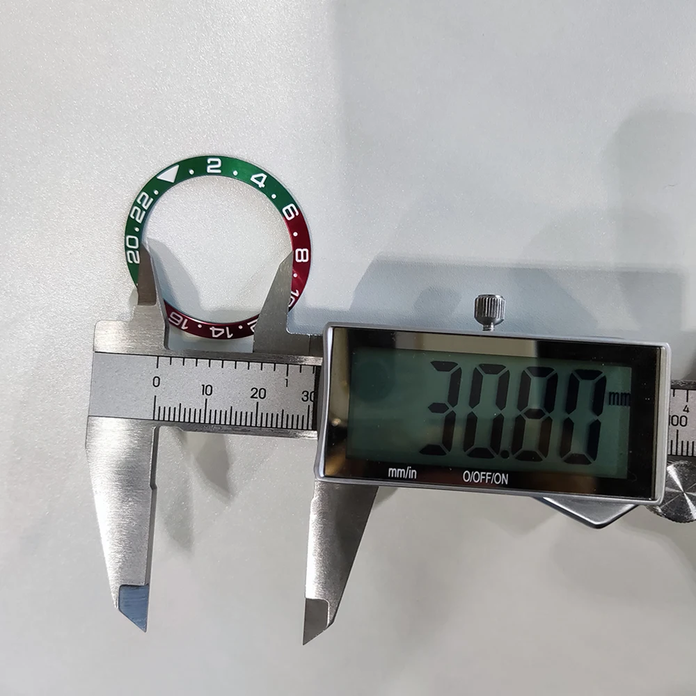 38MM*30.8MM Luminous Bead Watch Bezel Insert Ring Tilt  Ceramic For 40MM Men Case Inner