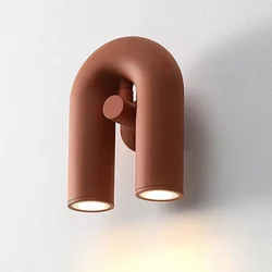 Nordic LED Wall Light U Shaped Art Lamps For Bedroom Bedside Living Room Corridor TV Background Home Indoor Simple Decor Fixture