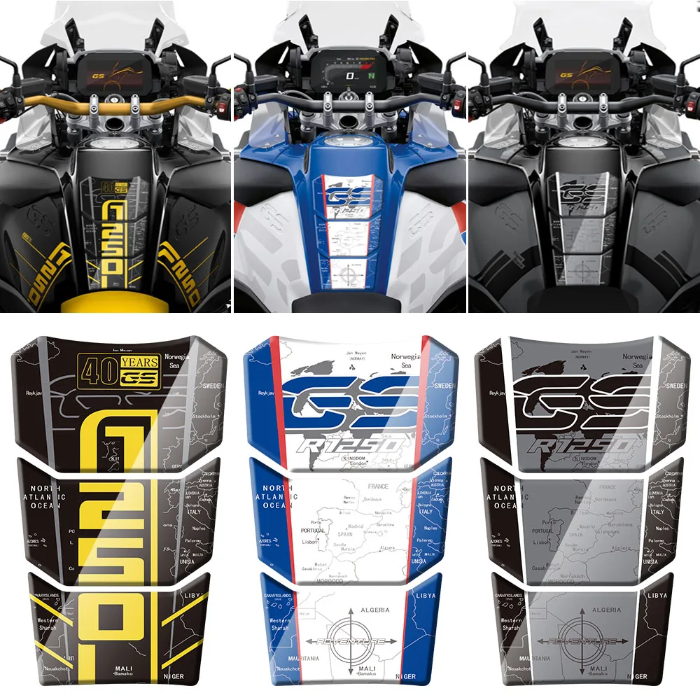 3D Motorcycle Tank Pad Sticker Protector Decal For Motorrad R1250GS Adventure R1250GS Adv 2019 2020 2021 2022 2023 2024
