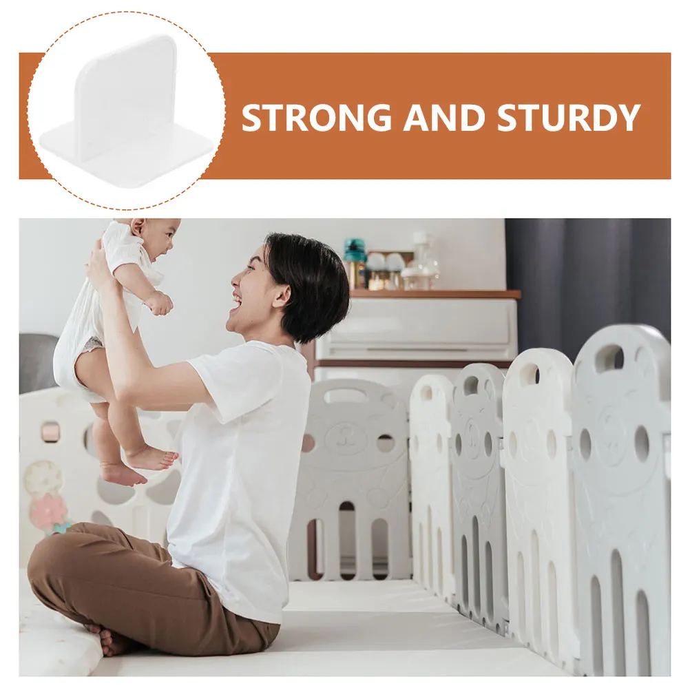 

8pcs Playpen Stabilizer Fence Reinforcement Accessories Anti Slip Adhesive Fixator White Plastic Base for Baby Floor Hardware