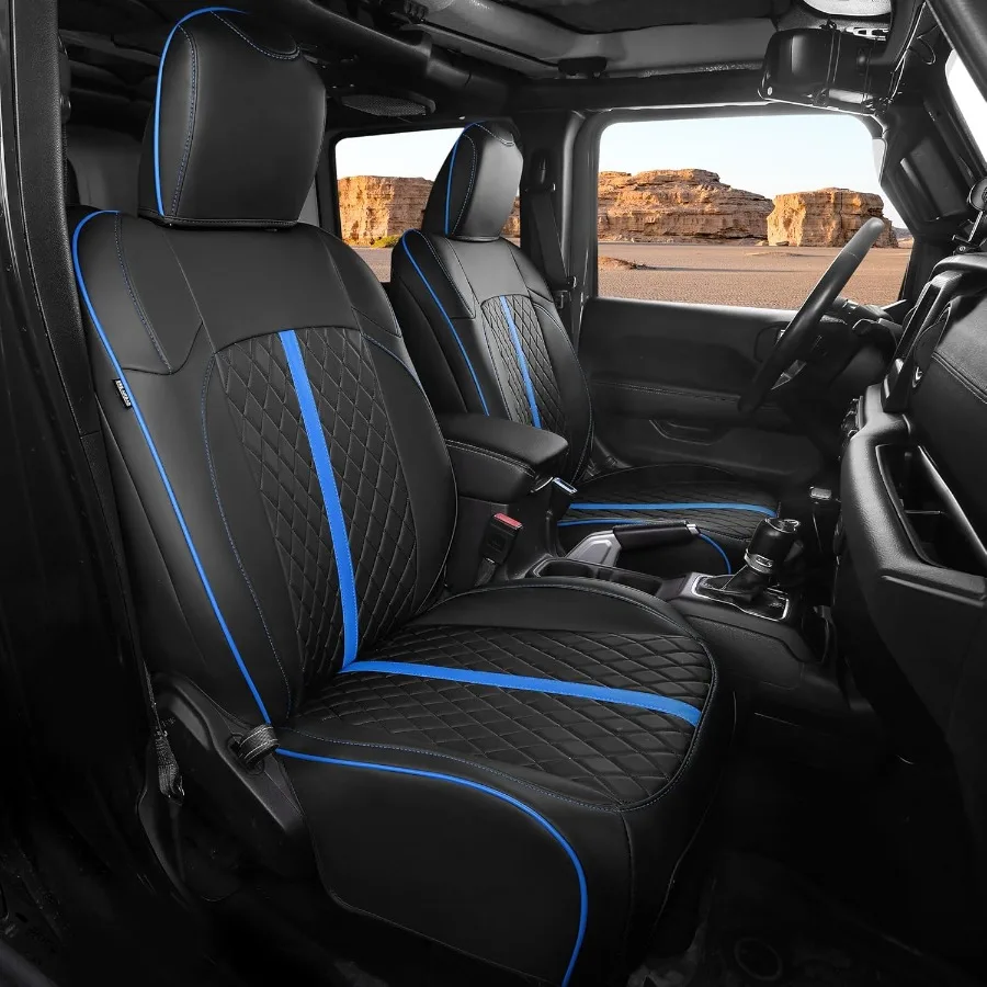 

for Jeep Wrangler Seat Covers 4Door JL 2018 2019 2020 2021 2022 2023 2024 2025 Custom Car Seat Cover Full Set Luxury Waterproof