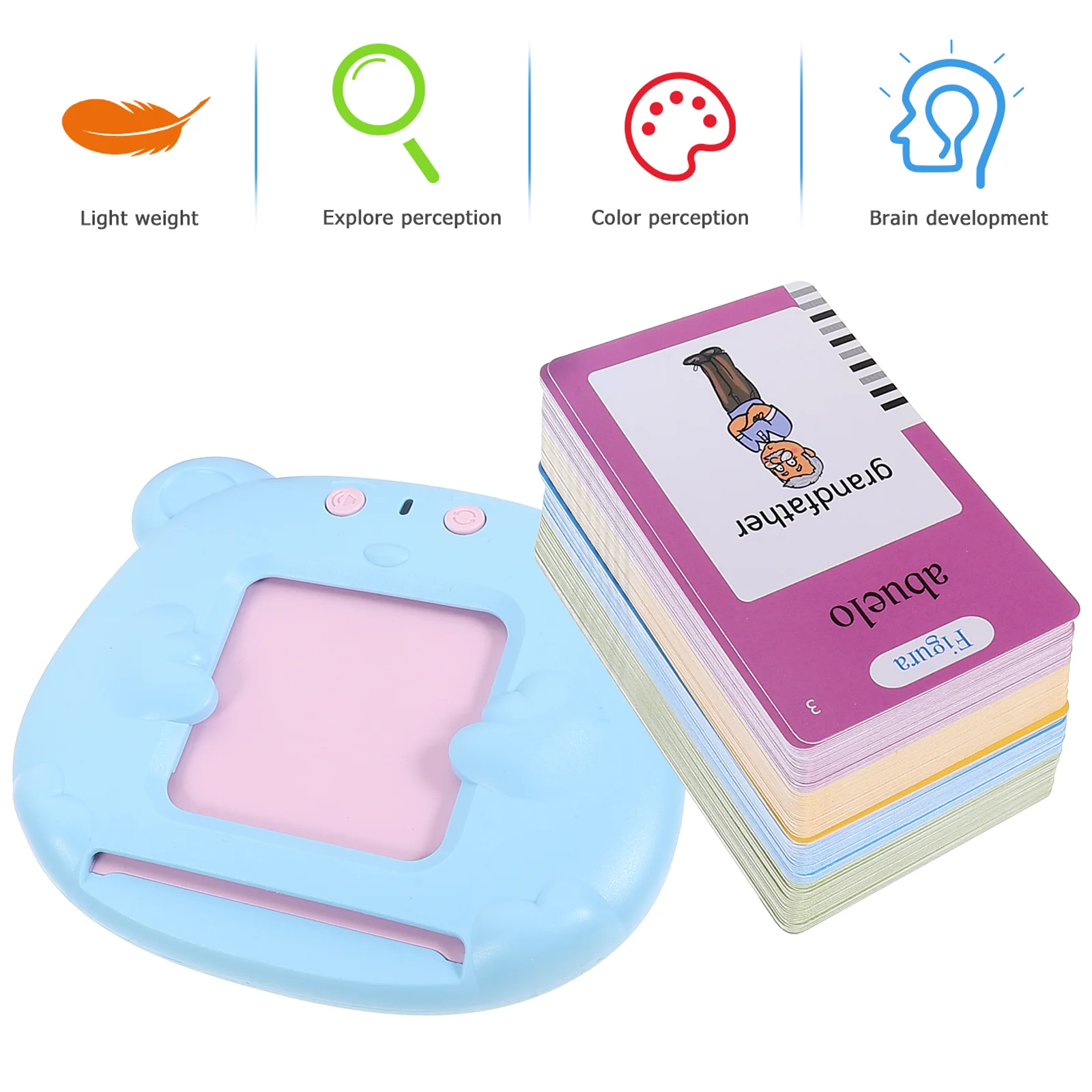 Toys Early Education Machine Learning Interesting Household Reading Card Device Blue Portable Speech Child