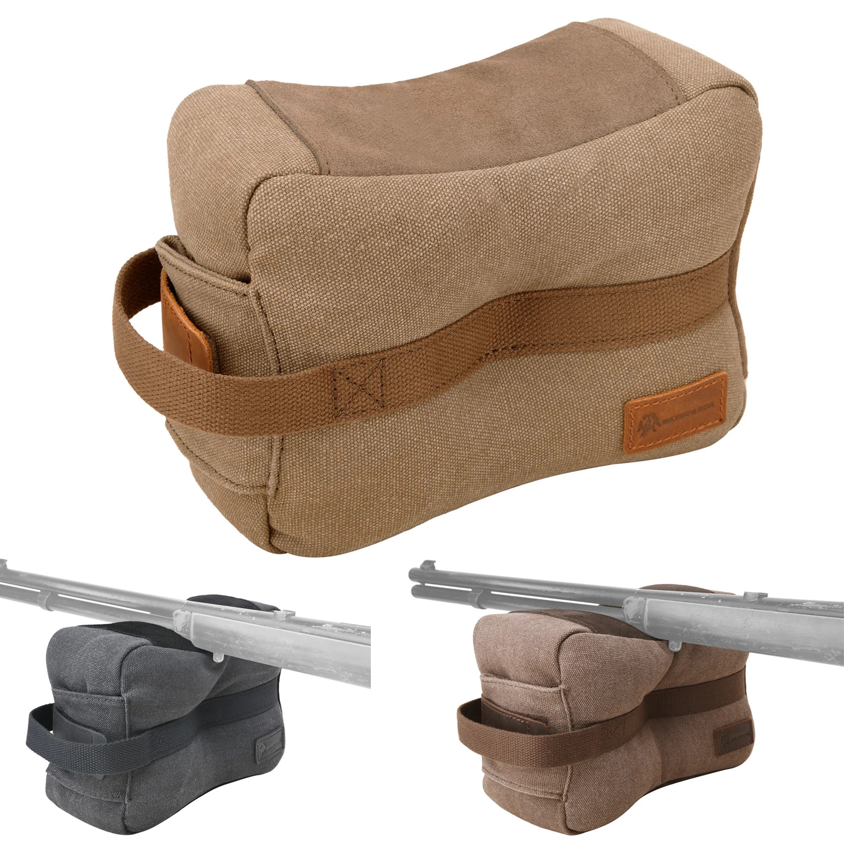 Canvas Shooting Rest Bag Front Support Target Sandbag Gun Bench Rest Bag for Outdoor Range, Hunting