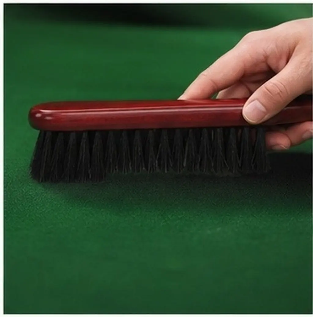 2Pcs Pool Table Brush Billiard Cleaner Set Wooden Handle Long Bristles Corner Rail Cleaning Multiuse Billiards Supplies Club