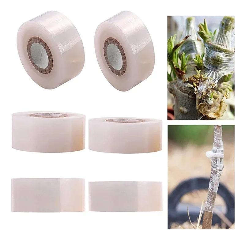 200M Nursery Grafting Tape Roll Stretchable Self-adhesive Degradable White Grafting Tape  Plant Tie Tape Grafting Film Band