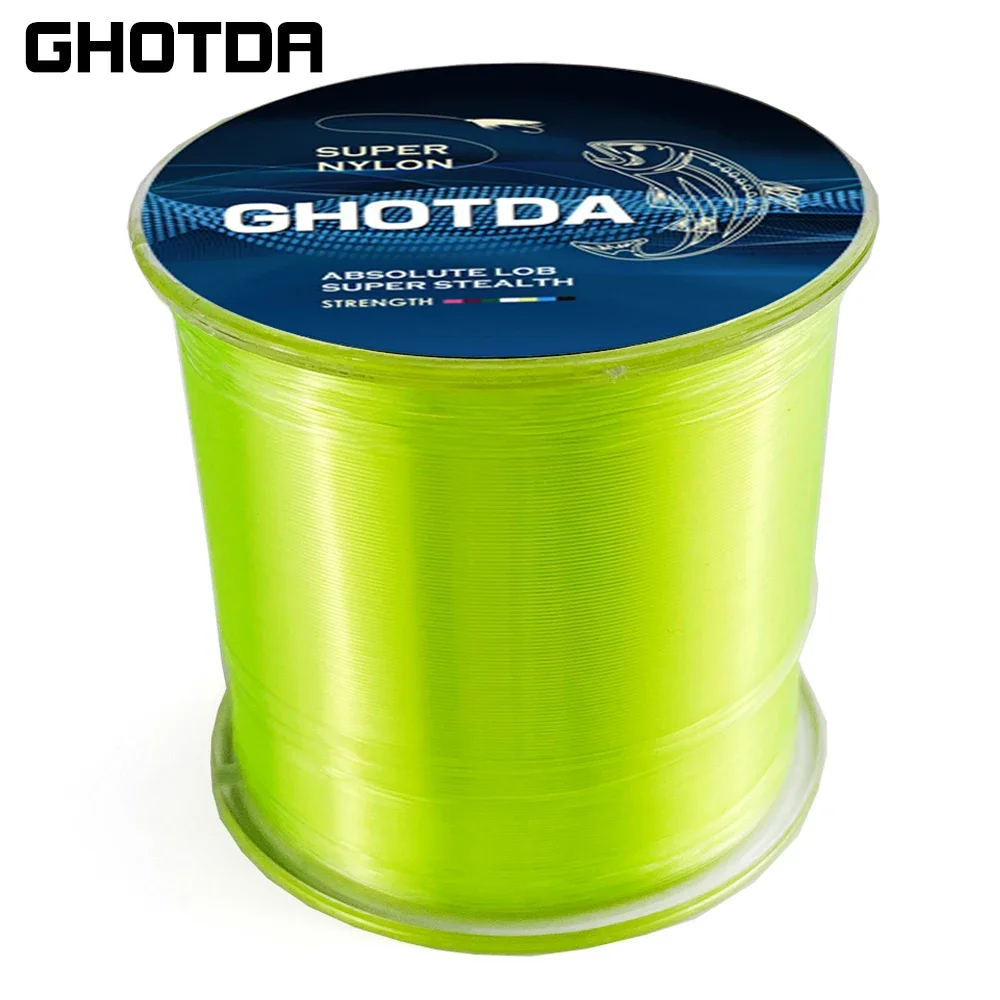 GHOTDA Super Strong 500m Nylon Fishing Line 4.4-28.6LB Monofilament Fluorocarbon Coated Line Fishing Accessories For Carp Sea