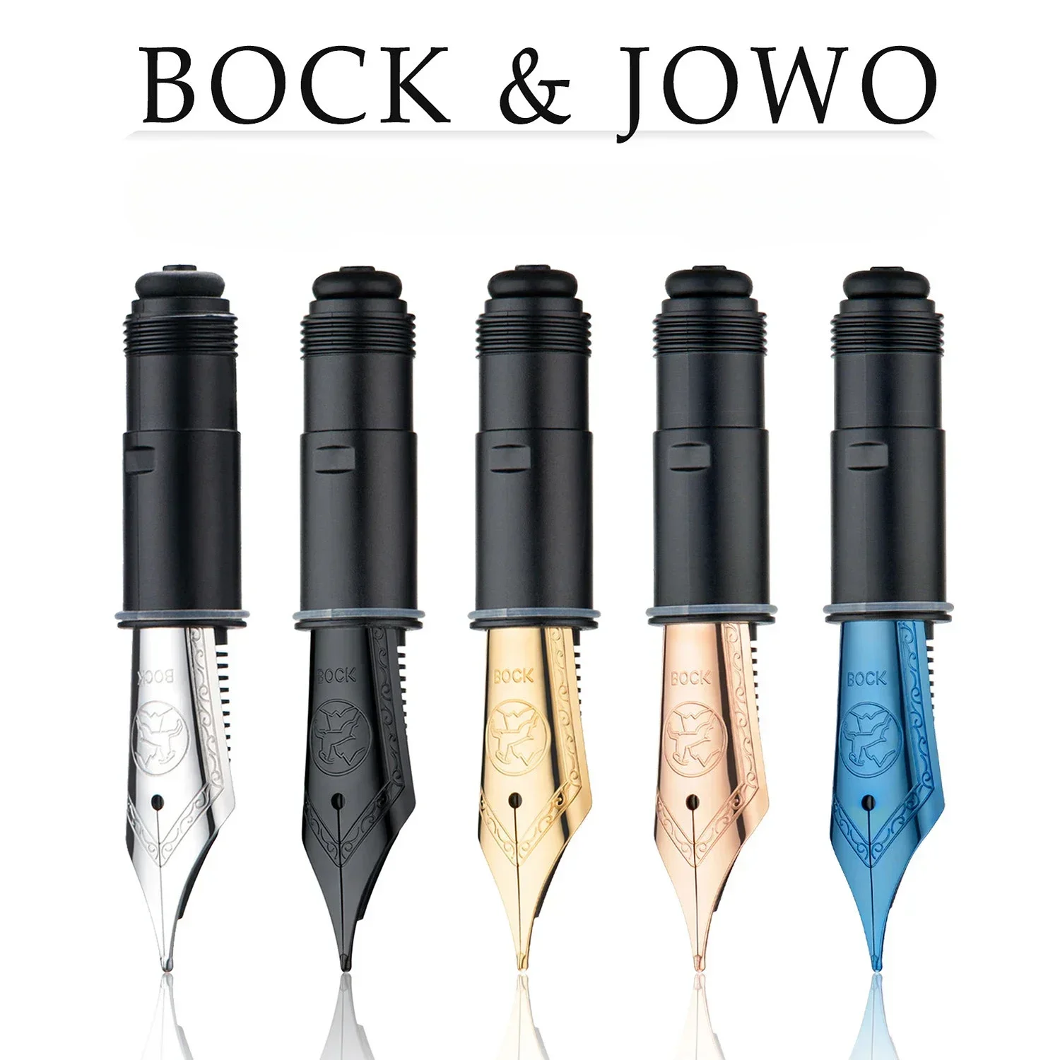 German Original Import No.6/#6 BOCK/JOWO Gold-plated and Silver Nib Nib EF 0.38mm /F 0.5mm Fountain Pen Accessory Universal Tip