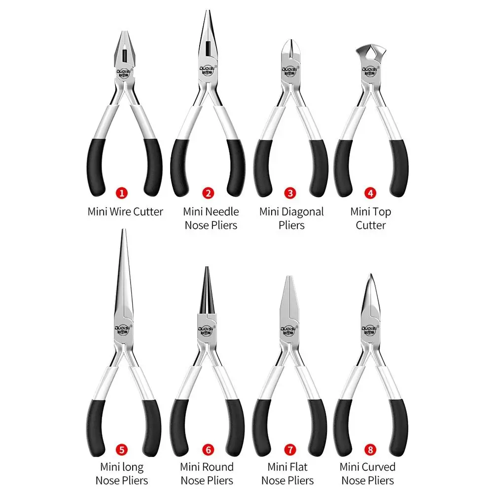 1Pcs Diagonal Jewelry Making Plier Needle Nose Cutter Round Bent Mini Pliers Multi-purpose 5 Inch Wire Cutting Pliers