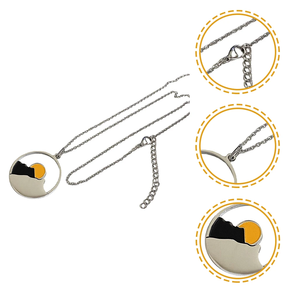 

Mountain Necklace for Women Alloy Chain Simple Jewelry Trendy Pendant Necklaces Teen Girls Mountain Gifts Clavicle Chain Long