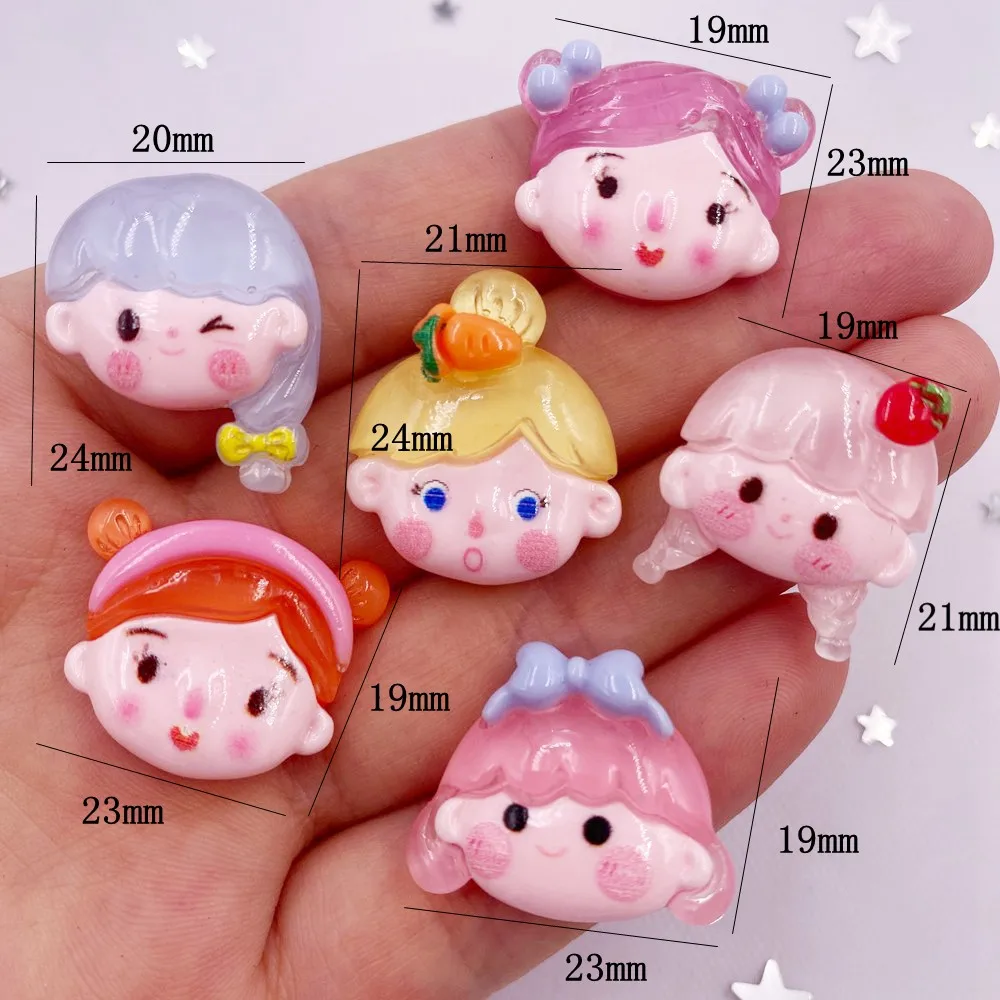 Colorful Resin 3D Candy Jelly Color Kawaii Girl Flatback Cabochon  Figurine Scrapbook  10pcs  Craft DIY Accessory Decor OM131