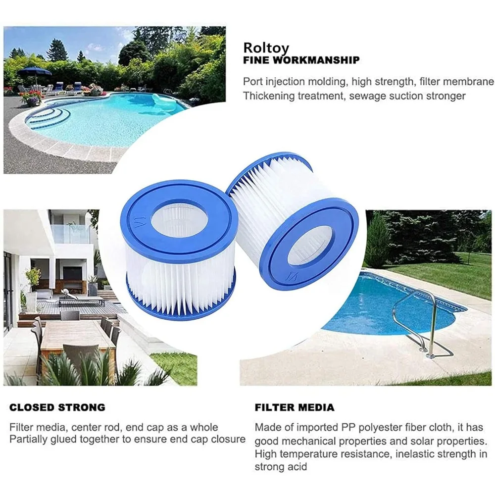 Nuevos filtros VI limpiador de bañera cartucho de filtro accesorios de jardín para Lay Z Lazy Spa Pool Miami Vegas Monaco cartucho