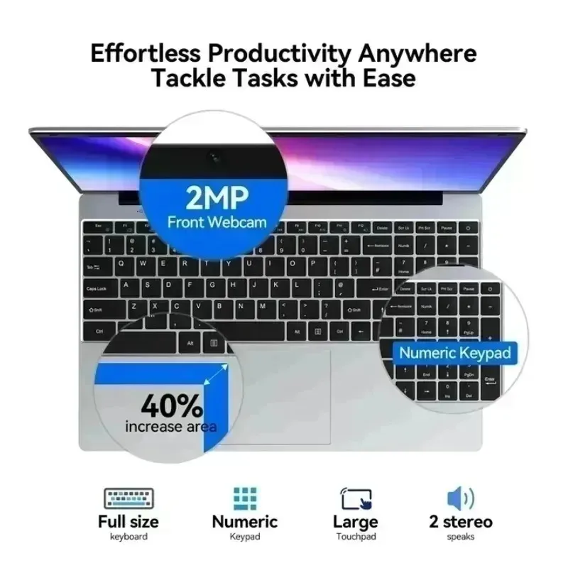 Portable Notebook PC High Performance New 2026 Designed for Office Gaming Laptop Intel Core i9 9900, 16GB DDR4, 1TB/2TB SSD - view 5