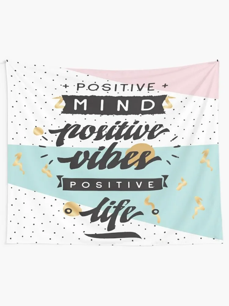 Positive Mind Positive Vibes Positive Life Tapestry Wall Hangings Decoration House Decoration Tapestry