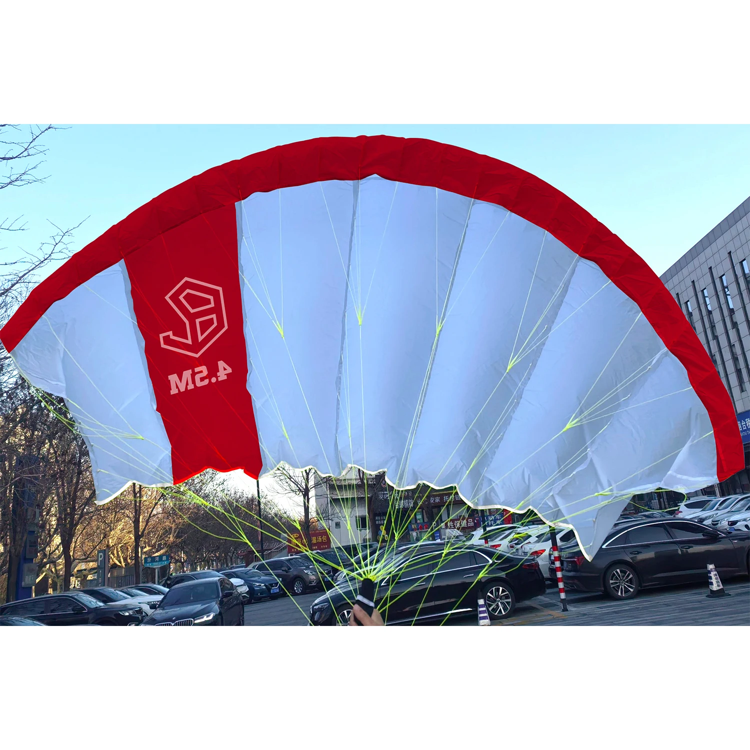 

Красно-белый парашютный змей GY 4,5M2, легкая, простая в использовании доска для серфинга на подводных крыльях для потолочных духовых аппаратов с тянущими линиями