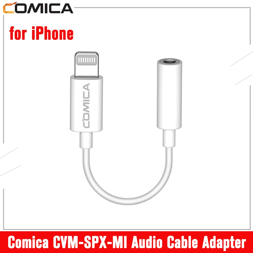 

Comica 3.5mm Microphone Lightning Adapter TRRS TO Lightning Audio Cable Duplex Data Transmission Sound Cable For Microphone