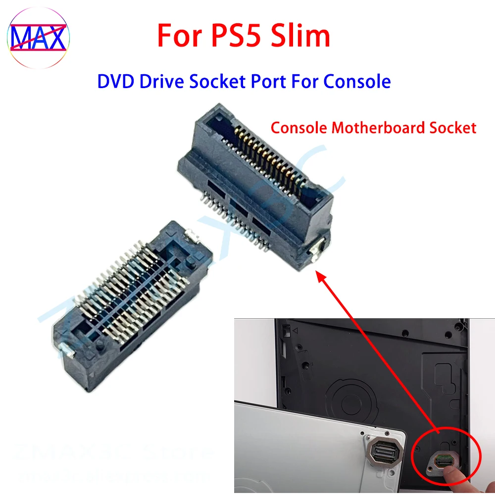 1 Buah Port Soket Drive DVD untuk Motherboard Konsol PS5 Slim untuk Suku Cadang Pengganti Perbaikan Port Slot Antarmuka Host PS5slim
