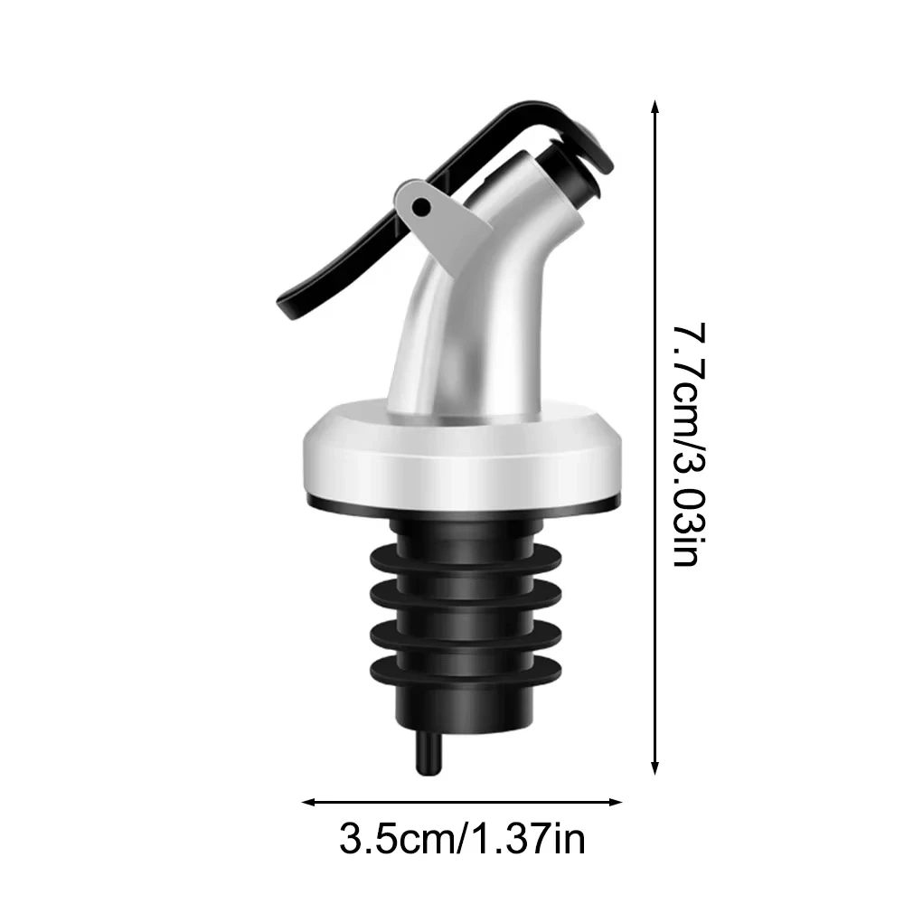 3pcs Oil Bottle Stopper Controllable Sealing Oil Bottle Nozzle Seasoning Soy Sauce Vinegar Bottles Mouth Stoppers No Oil Leakage