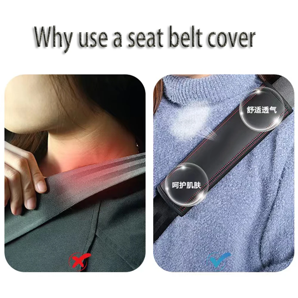 1 Pcs Car Seat Belt Safety Belt Shoulder Cover Breathable Protection Seat Belt Pads For Seat Leon Car Accessories