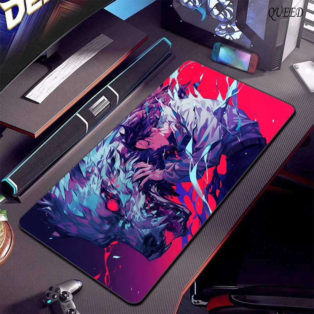 Anime Jujutsu Kaisen Gojo Satoru Mousepad accessori per giochi per Computer di grandi dimensioni tappetino per Mouse tappetino antiscivolo per