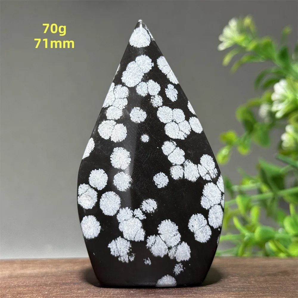 Natural Snowflake Obsidian Free-Form Healing Jewelry Reiki Meditation Therapy Witchcraft Altar Decoration Home Ornament