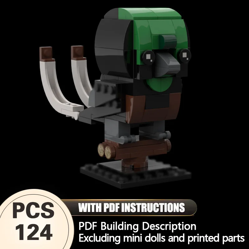 

Creators Animal Series Model MOC Building Bricks Ribbon Tailed Astrapia Modular Technology Gifts Holiday Assemble Children Toys