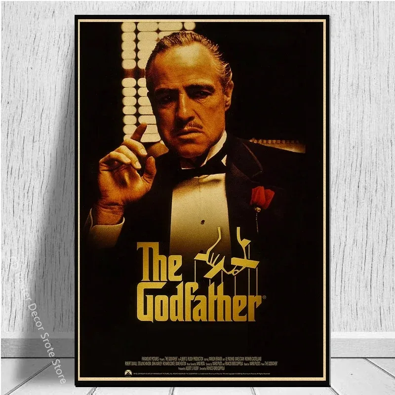 Vintage Classic Movie Posters Retro Prints Pulp Fiction/Godfather Poster Film Retro Home Room Decor Aesthetic Art Wall Painting