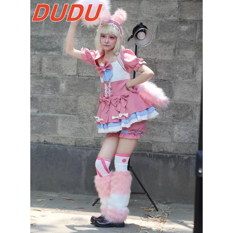 

Lily Barriere Cheerleader Cosplay Costume Wig Game Identity V Dress Uniform Headband Leggings Halloween Party Girls Women