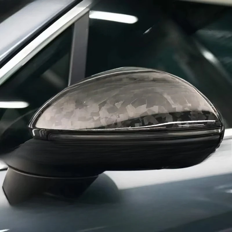 Automotive Parts with Glossy Forged Carbon Fiber Rearview Mirror Housing Suitable for 9Y0 Body Kit Upgrade