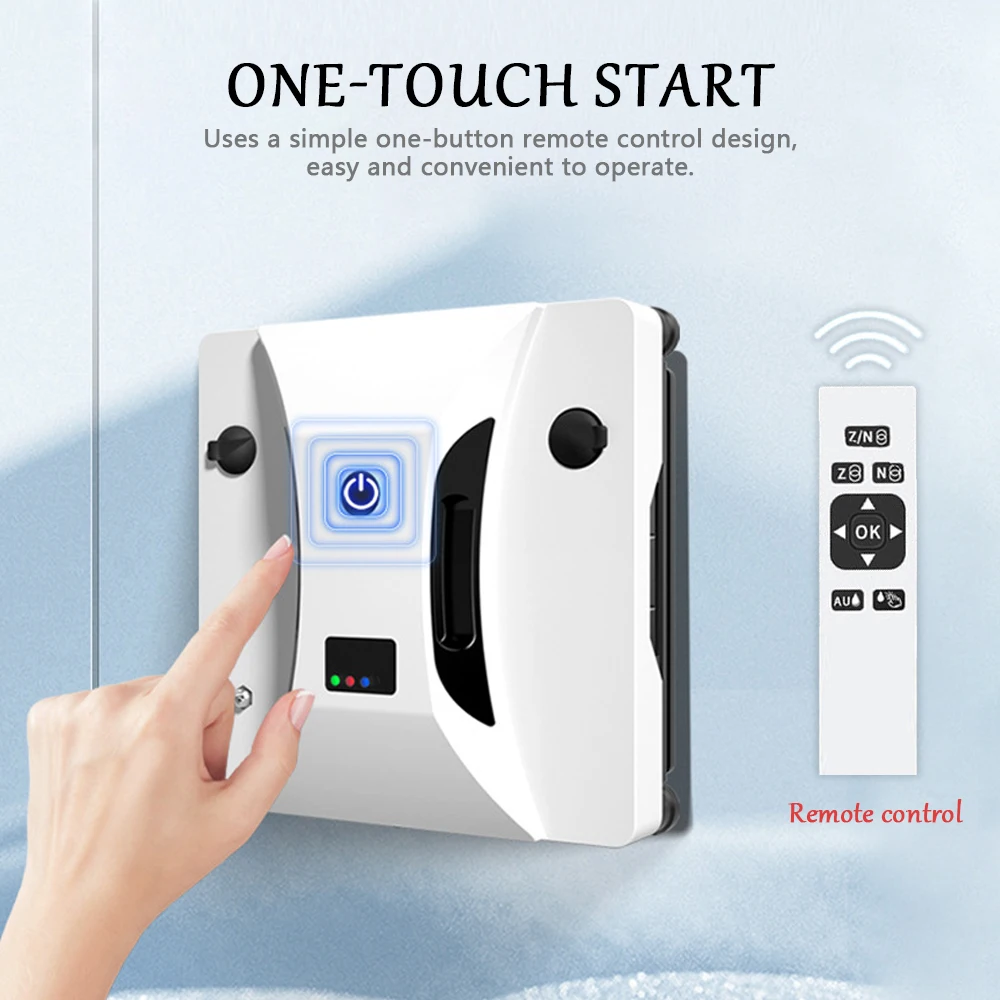 أداة تنظيف النوافذ الكهربائية الأوتوماتيكية بالكامل للتحكم عن بعد، أداة تنظيف الزجاج ذات الامتزاز القوي للغاية على الوجهين #2