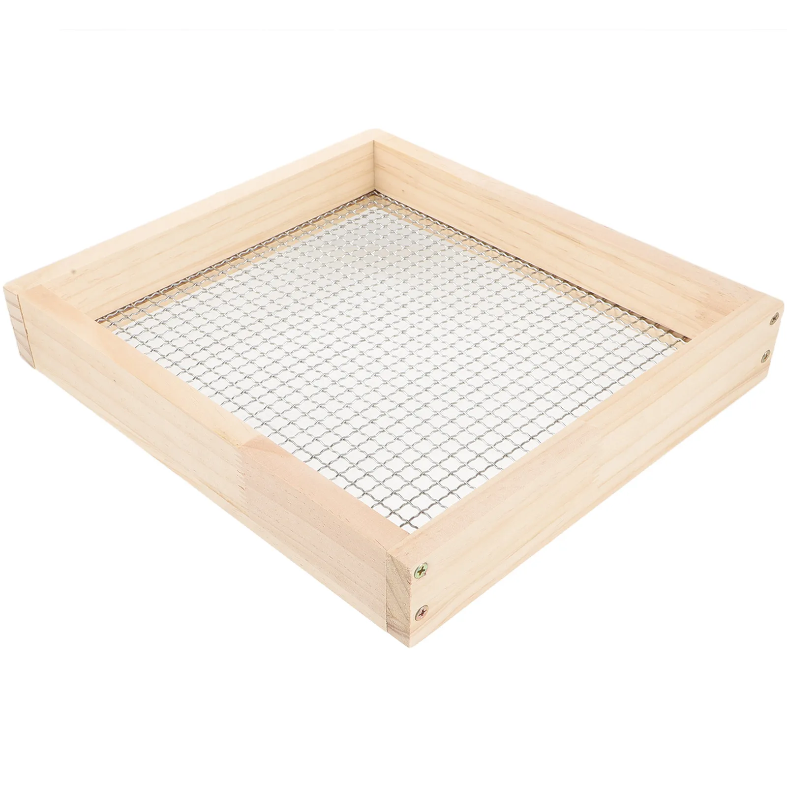 Soil Sifter Garden Sieve Multi-Functional Mesh Design Sturdy Wooden Metal Frame for Dirt Gravel Rocks Leaves Gardening Use