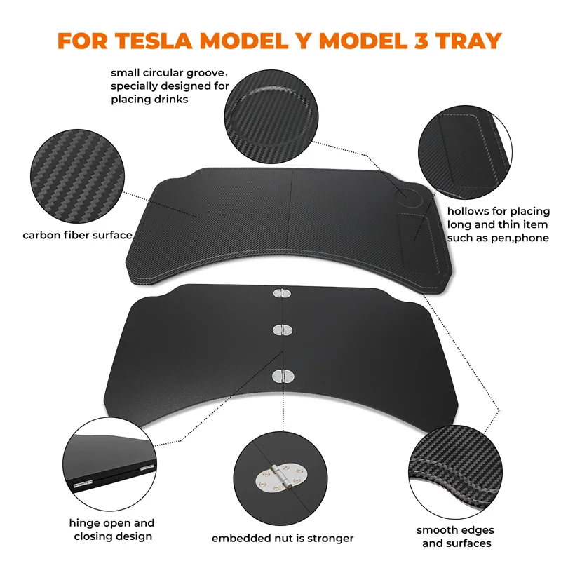 Adatto per Tesla modello Y/modello 3 2016-2021 vassoio del computer portatile volante scrivania per tavolo auto Laptop cibo vassoi cibo sedile