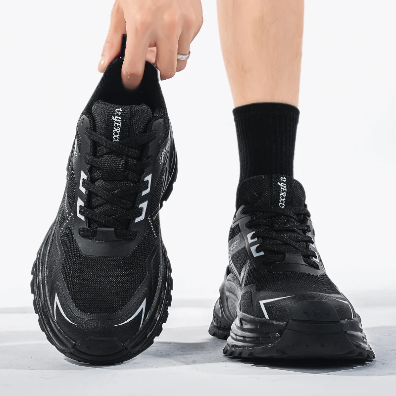 

Мужские модные повседневные кроссовки унисекс, обувь на увеличенной высоте, мужская спортивная обувь для бега на толстой подошве, мужская дышащая повседневная обувь