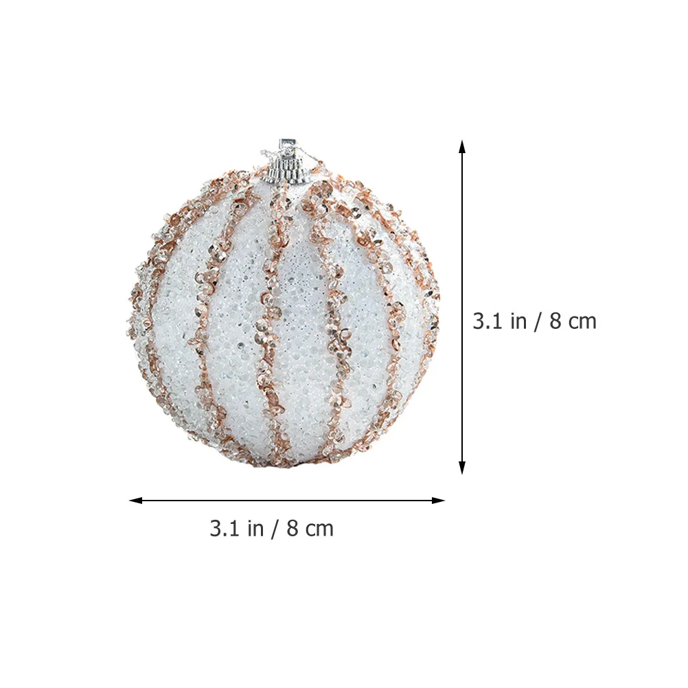 

6Pcs Xmas Tree Balls Ornament Christmas Decorations Lightweight Foam Hanging for Gifts Christmas Tree Hanging Ornaments