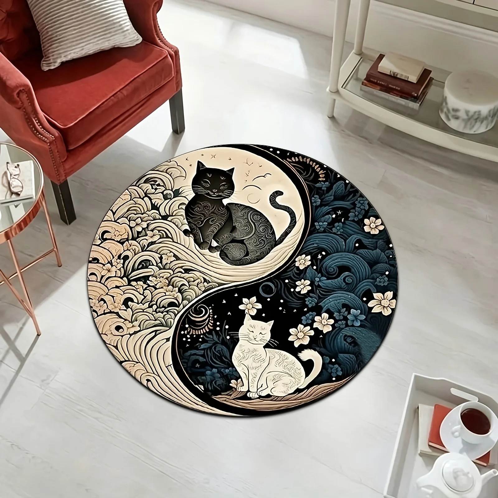 Home Toilet Bathroom Design - Modern Spiritual Animal Graphic Design Rug