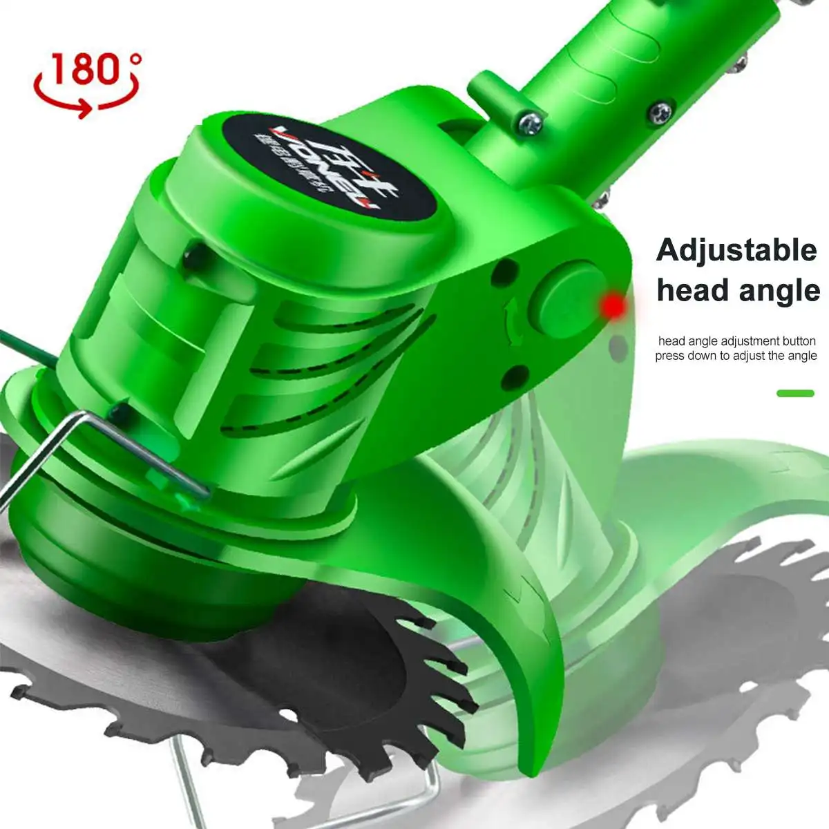 Elektrische Gras Trimmer Cordless Rasenmäher Hedge Einstellbare Kopf Winkel Teleskop Handheld Garten Power Beschneiden mit Batterie