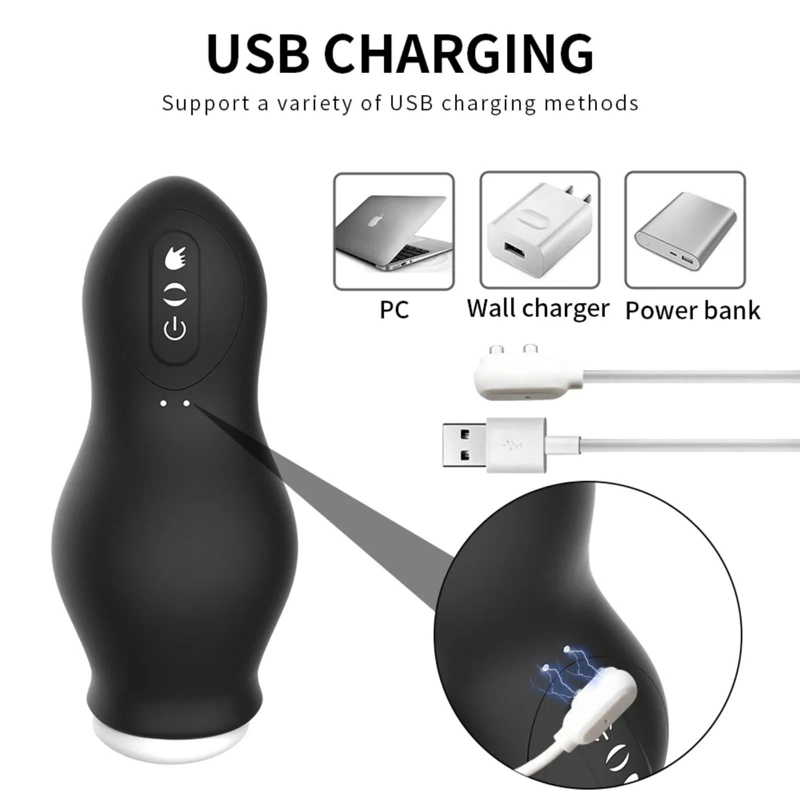Male Vibrating Masturbator Cup Realistic Vagina & Oral Sensation Medical Grade Soft Silicone Multi-Mode Stimulation Easy Clean