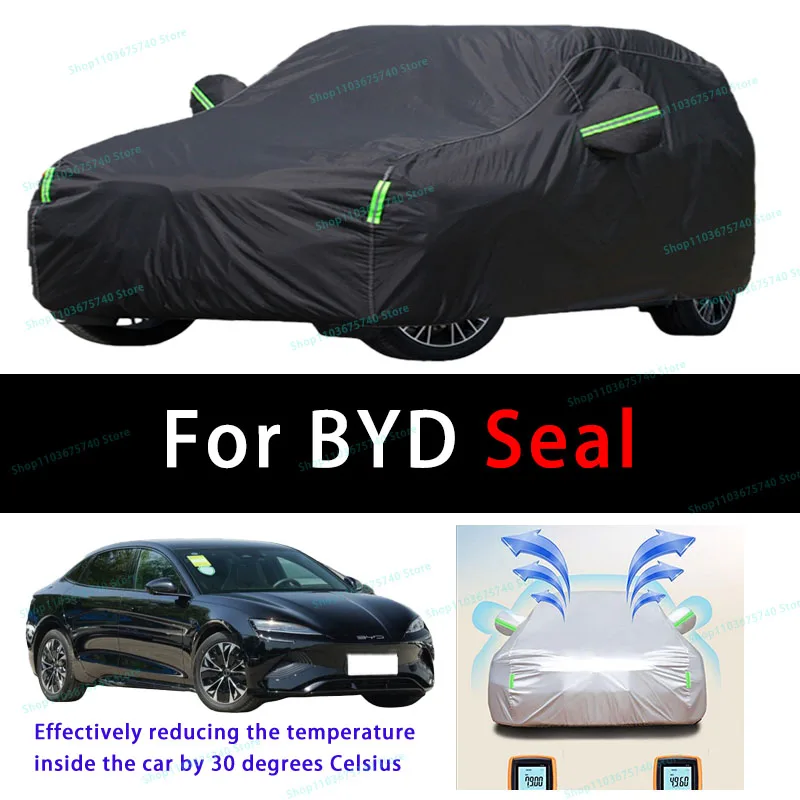 

For BYD Seal Summer Full Car Covers Outdoor Sun uv Protection Dust Cooling Protective Auto Protective Cover