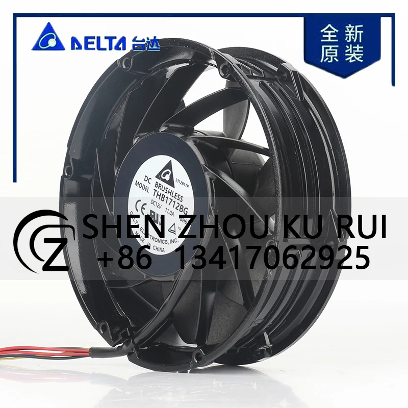 

Original Delta 24V 48V DC 12V 11.0A AC EC 172X172X51MM 17CM Violent large air volume PWM round THB1712BG-BH62 cooling fan