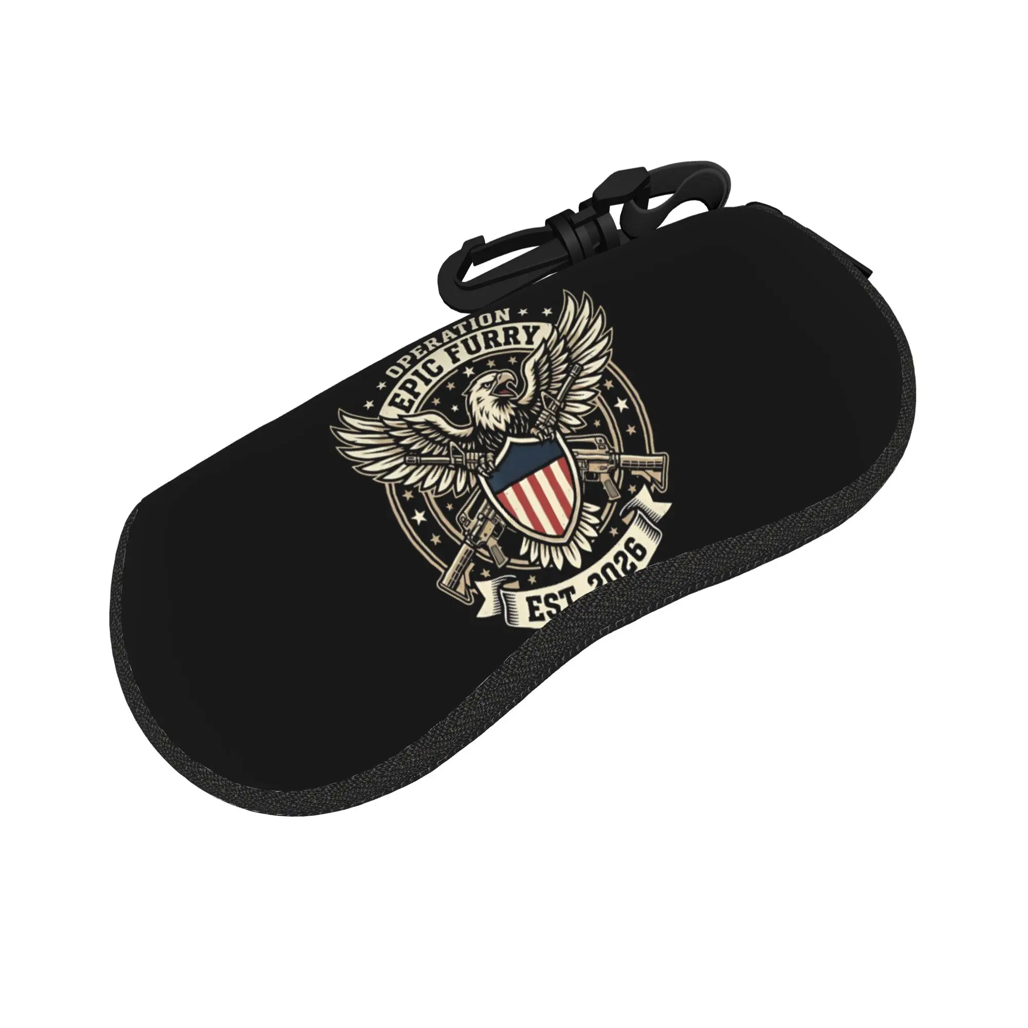 Operation Epic Fury  Glasses Case  Portable Sunglasses Pouch Retro Convenient Glasses Box Men Women Eyewear Box
