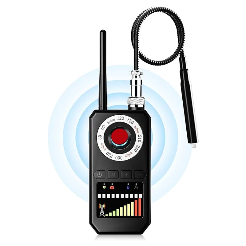 Rilevatore telecamera nascosta AI di nuova generazione 1 MHz-10 GHz, segnale sonoro GSM wireless RF Rilevatore localizzatore GPS Bug Finder Gadget anti-spia